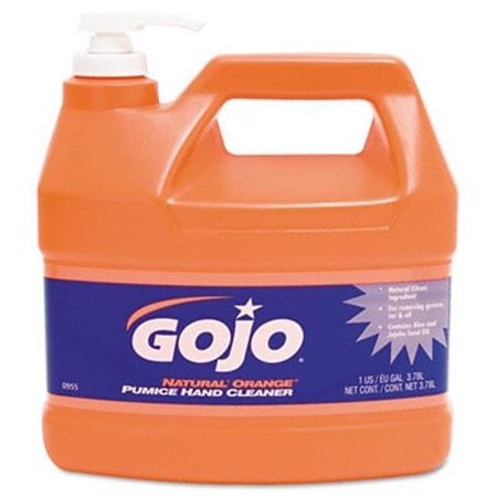 Gojo Gojo 095504EA Natural Orange Pumice Hand Cleaner  Unscented Liquid  1gal Pump 095504EA